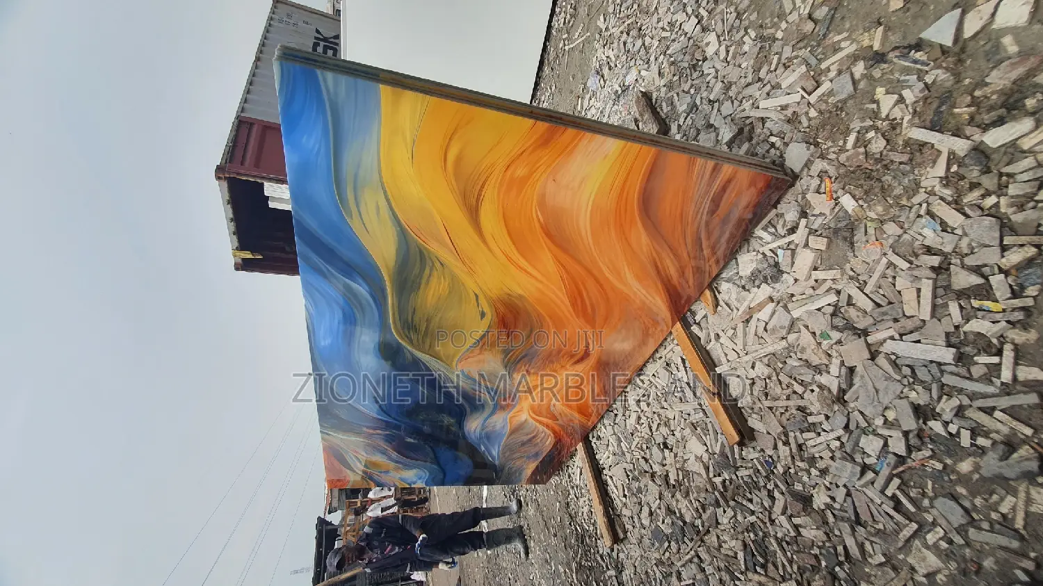 Italian Onyx Nano Wavo Quartz Marble Slab