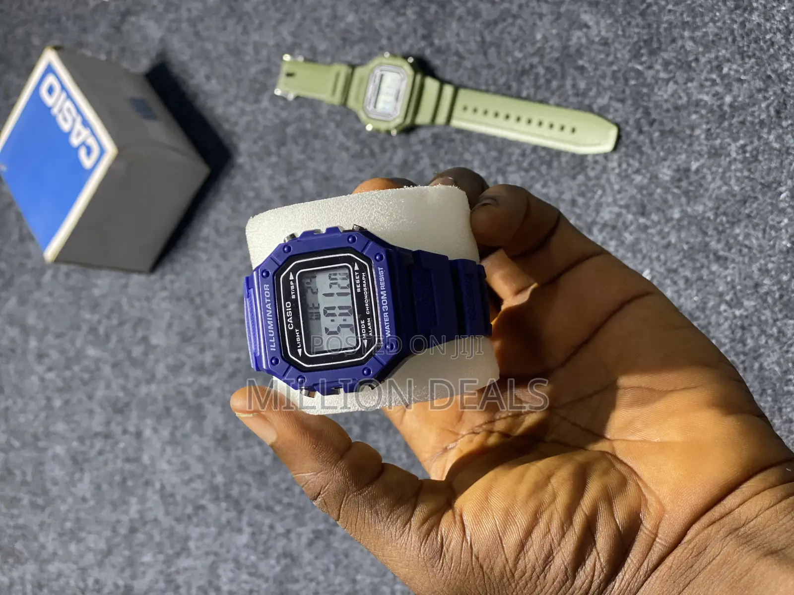 Waterproof Rubber Strap Men’S Wrist Watch Blue