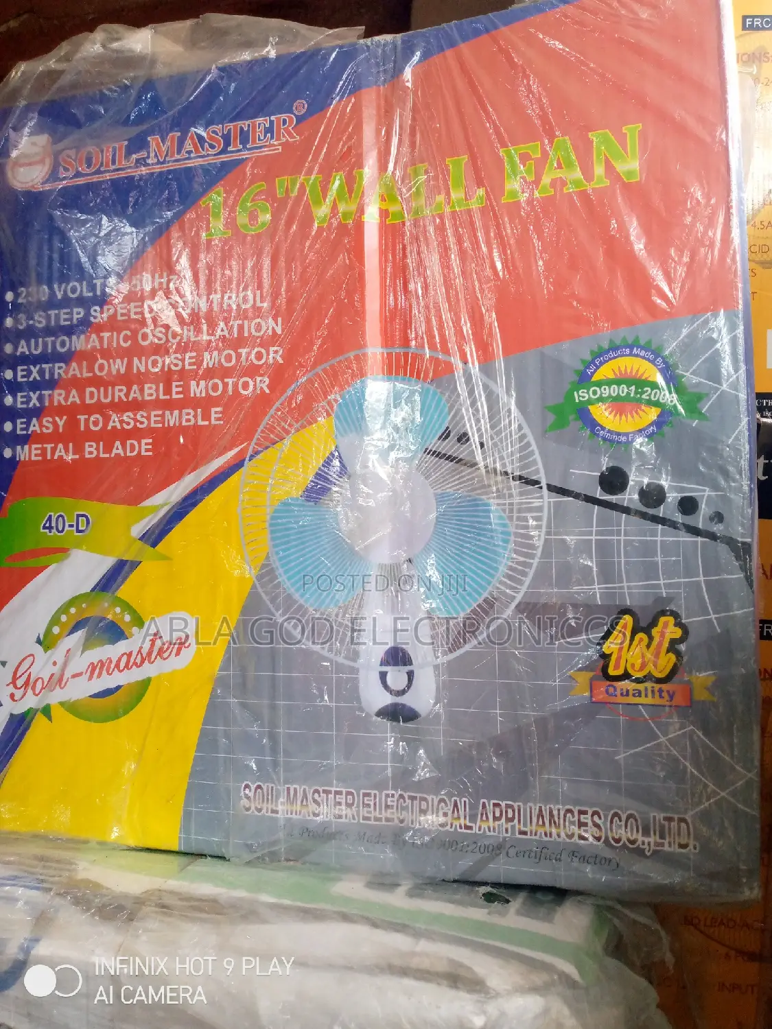 Soil- Master 16 Inches Wall Mounted Fan.
