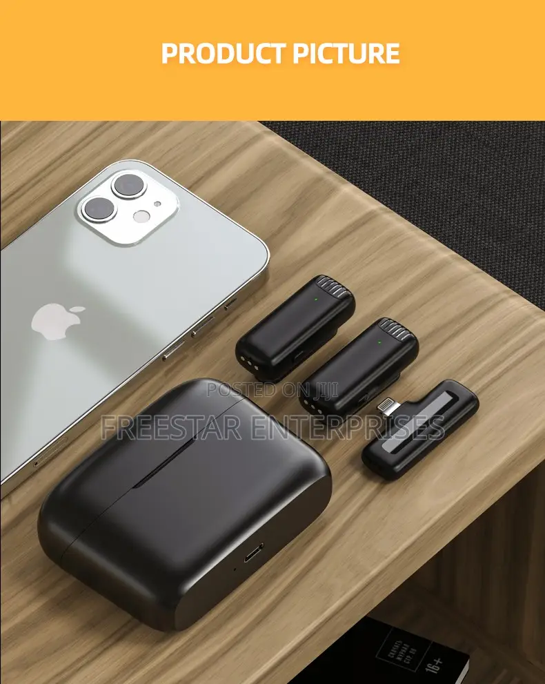 Wireless Lapel Mic. iPhone Mic Power Case. iPhone Type C.