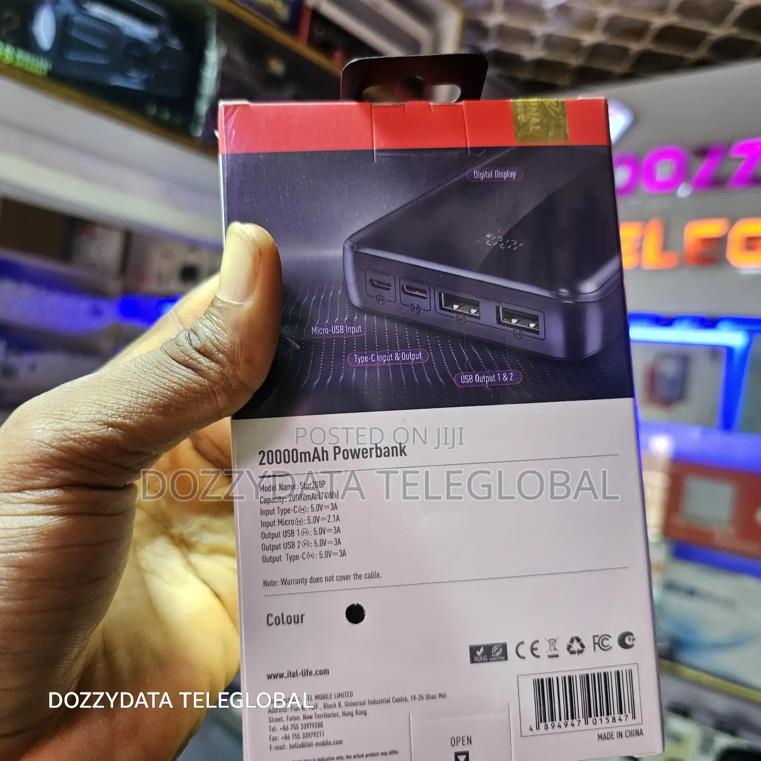 Itel STAR 200P 15W Charging - 20,000mah POWERBANK Type-C
