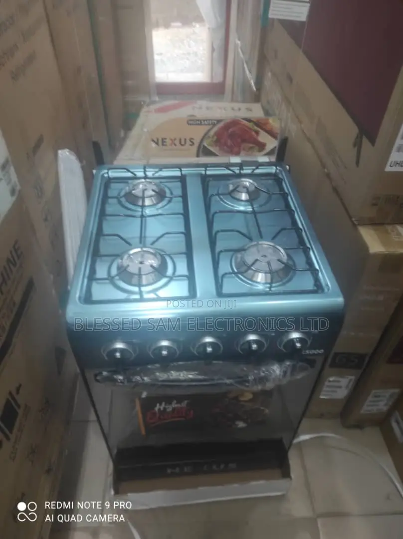 New Nexus Standing Gas Cooker 4 Burner With Oven Automatic