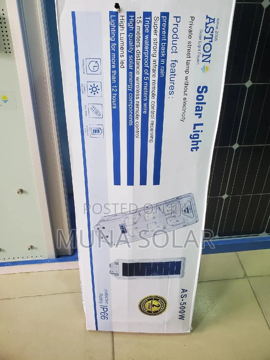 500watts All in One Solar Street Light