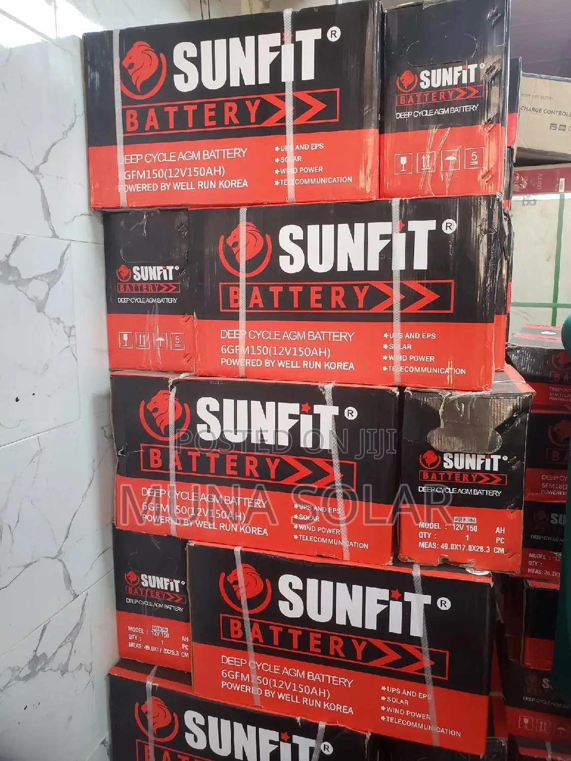 150ah 12v Dry Cell Sunfit Battery