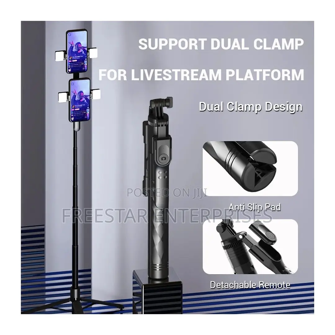 LONG Tripod Flashlight Remote. Selfie Stick.
