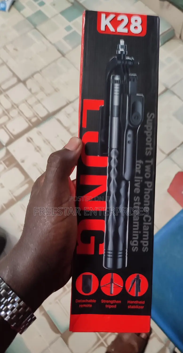 LONG Tripod Flashlight Remote. Selfie Stick.