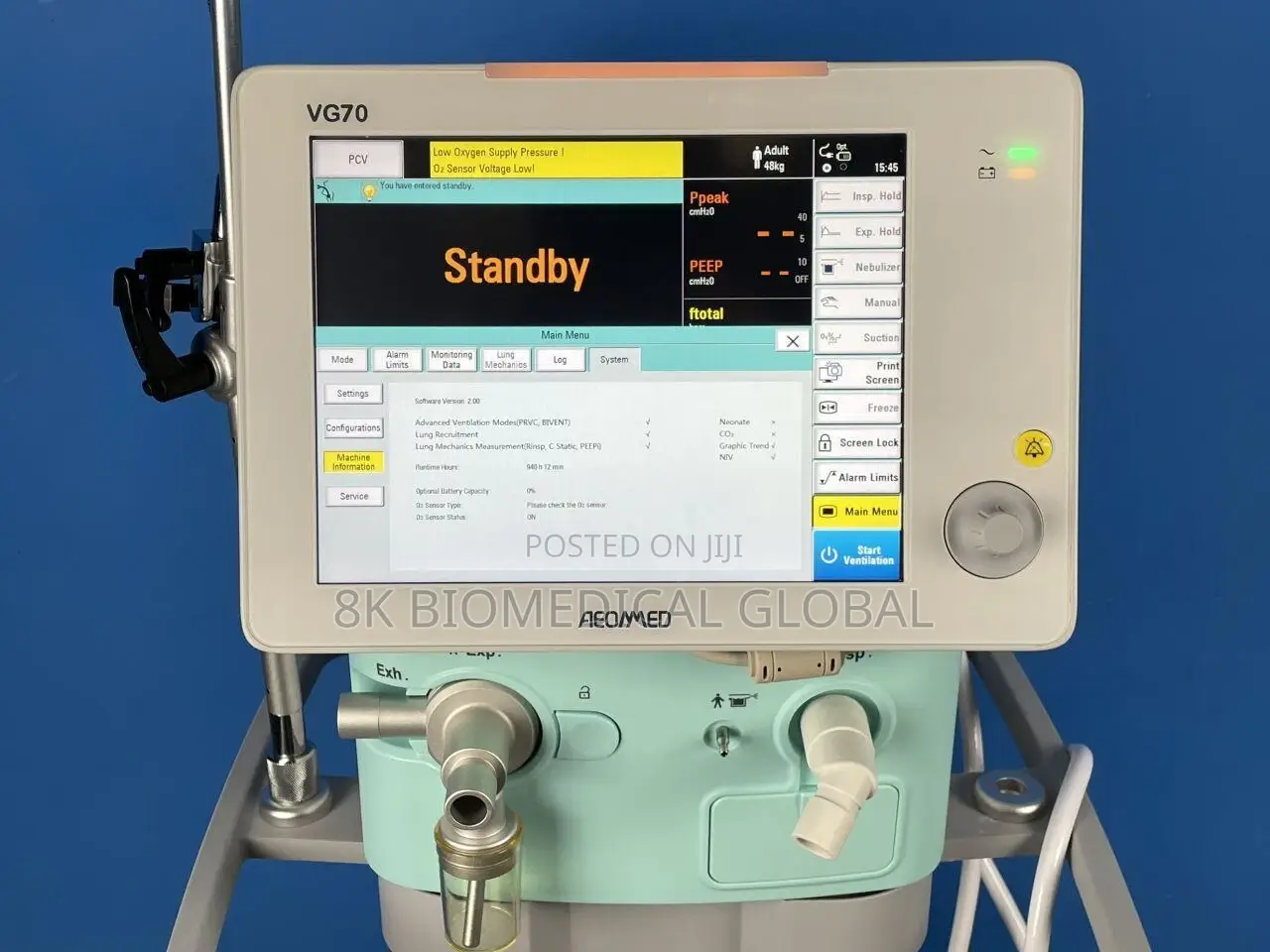 New Aeonmed Vg70 Ventilator - Software Version 2.00
