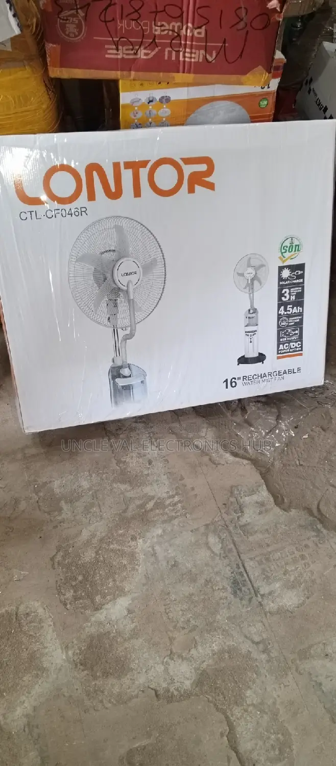 Lontor 16" Rechargeable Mist Fan