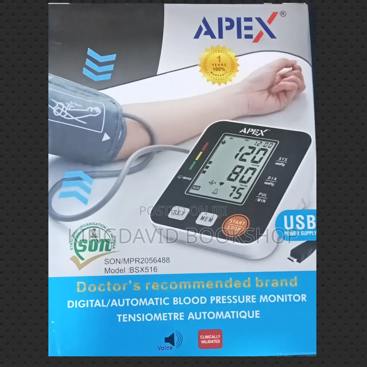 Apex Blood Pressure Monitor