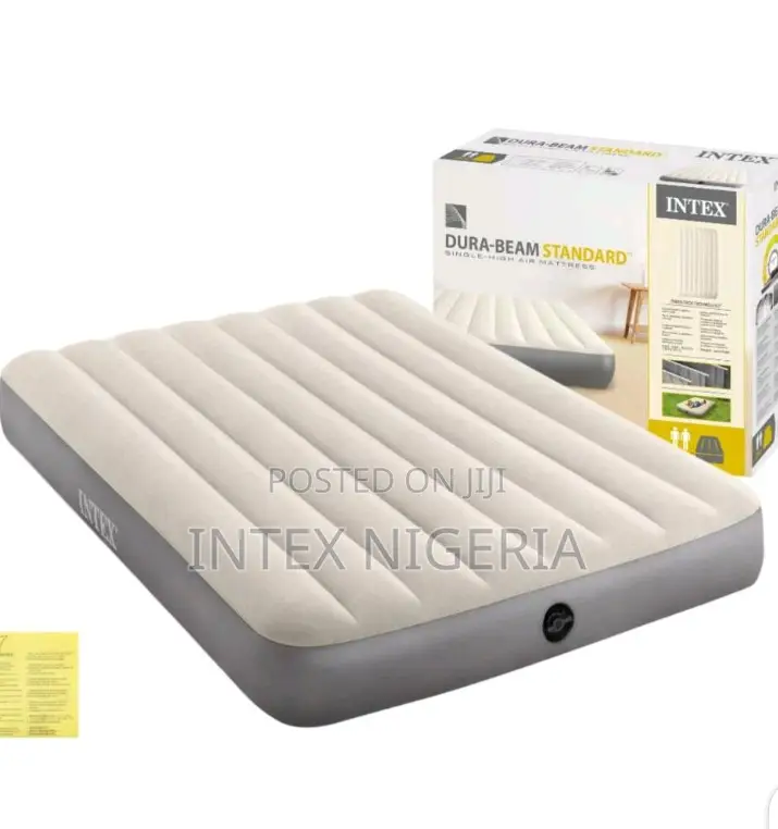 Inflatable Dura-Beam Double Air Bed