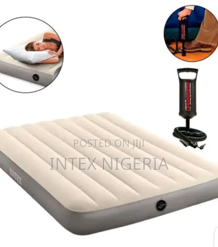 Inflatable Dura-Beam Double Air Bed