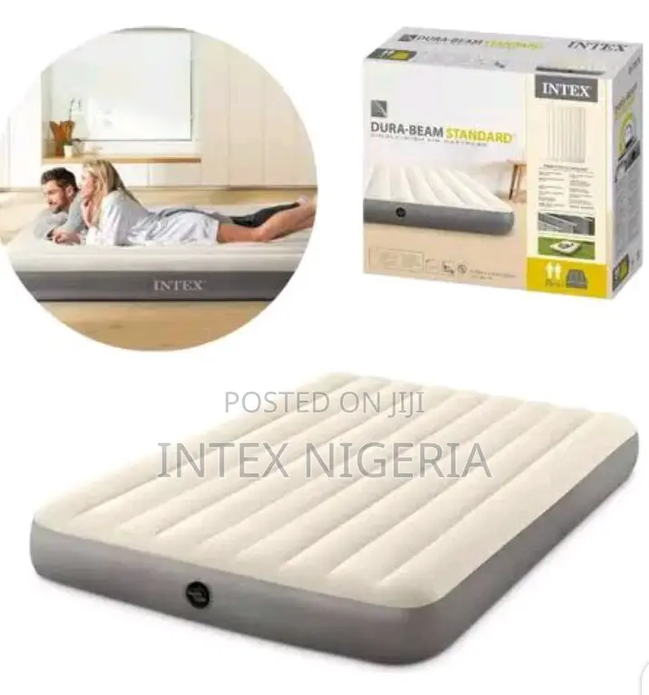 Inflatable Dura-Beam Double Air Bed