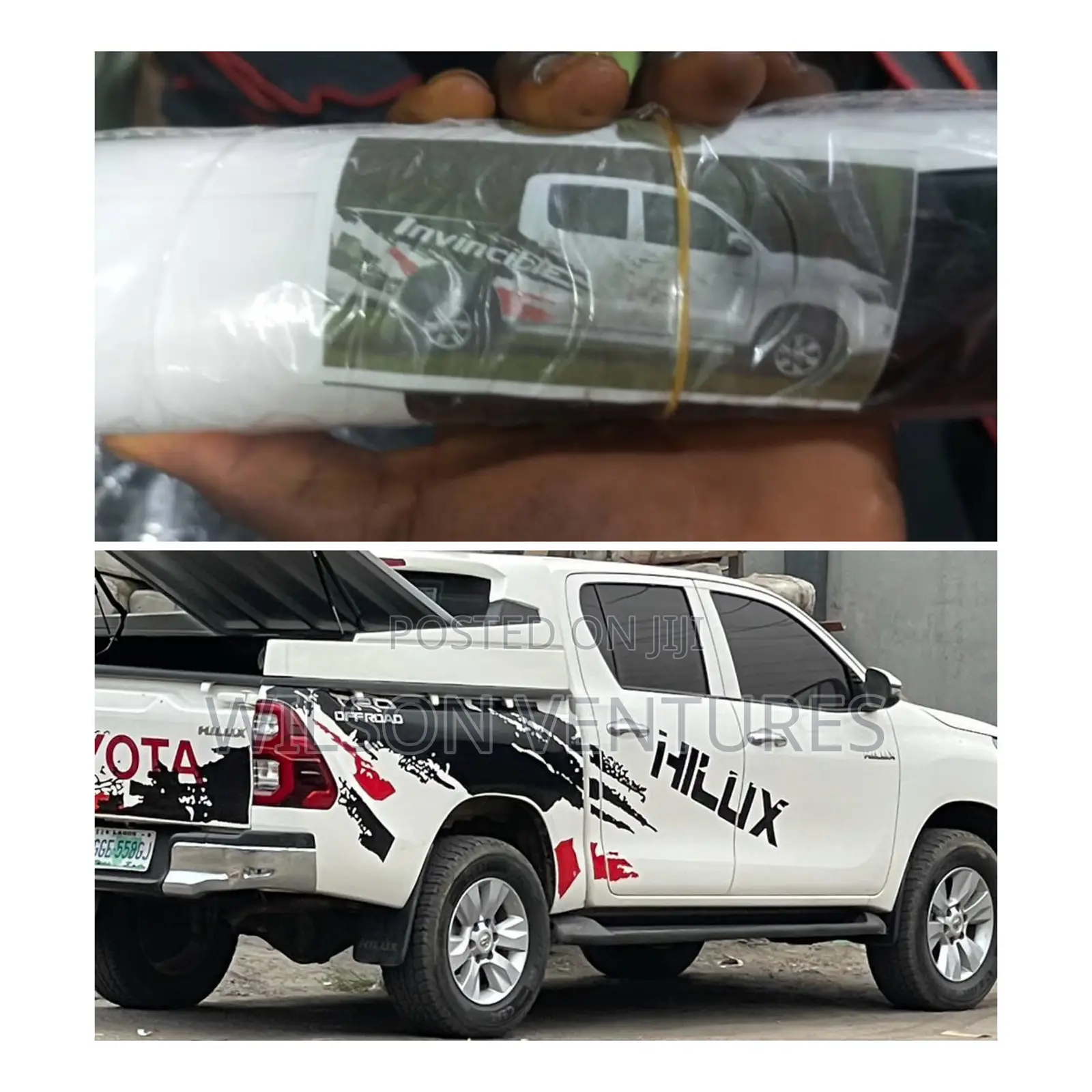 New Model Toyota Hilux Body Sticker
