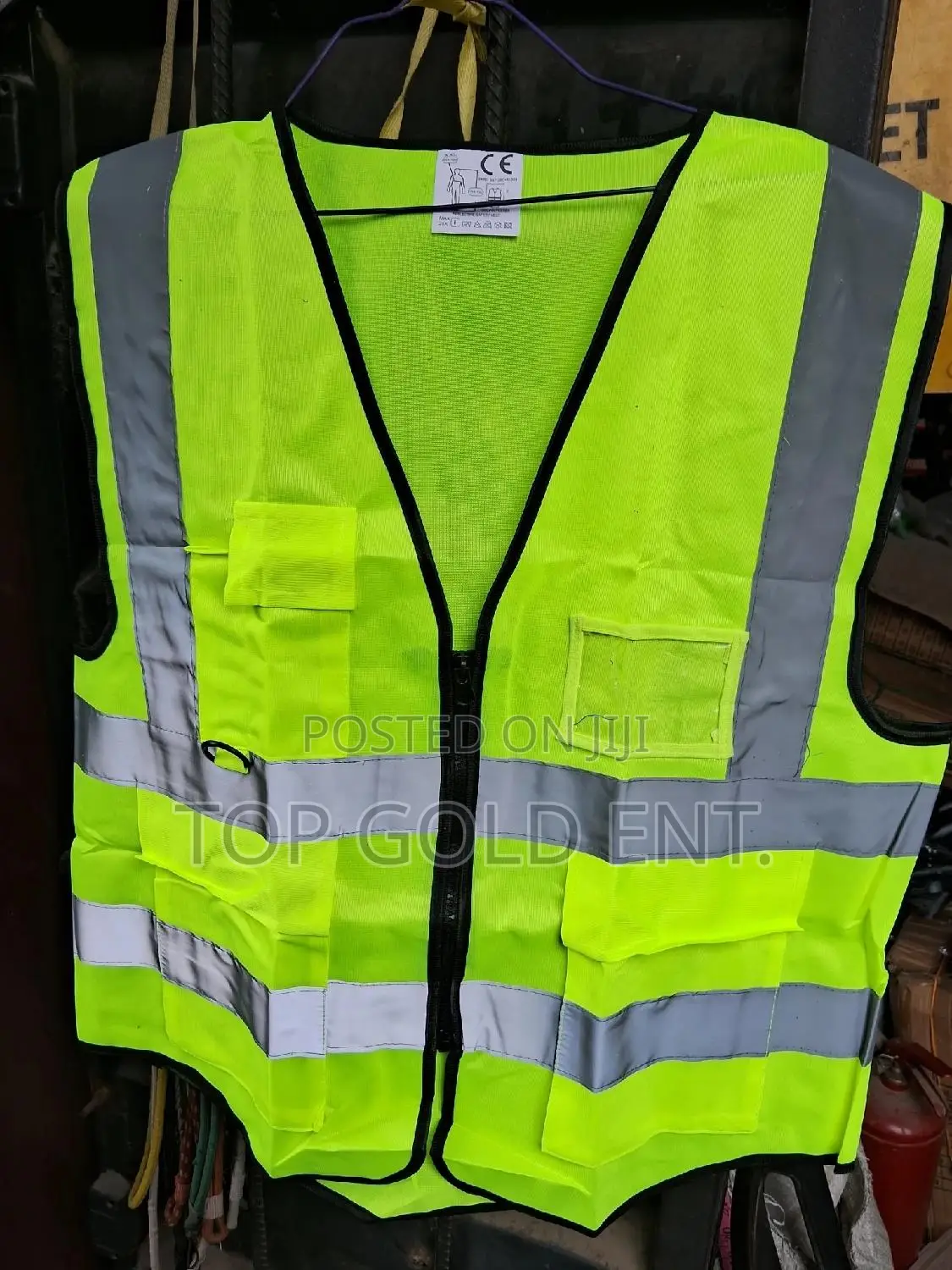Reflective Vest + Pocket And Zip