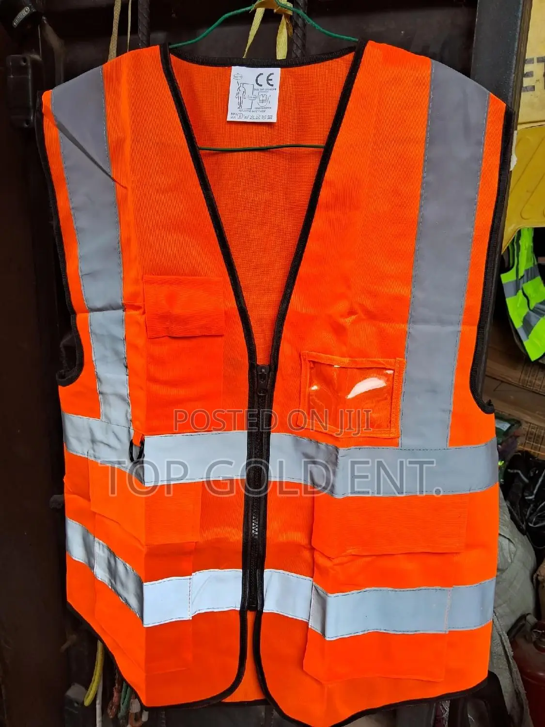 Reflective Vest + Pocket And Zip