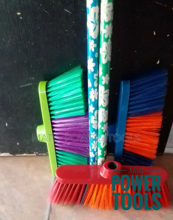 PVC Coated Wooden Handle - Soft Broom Set