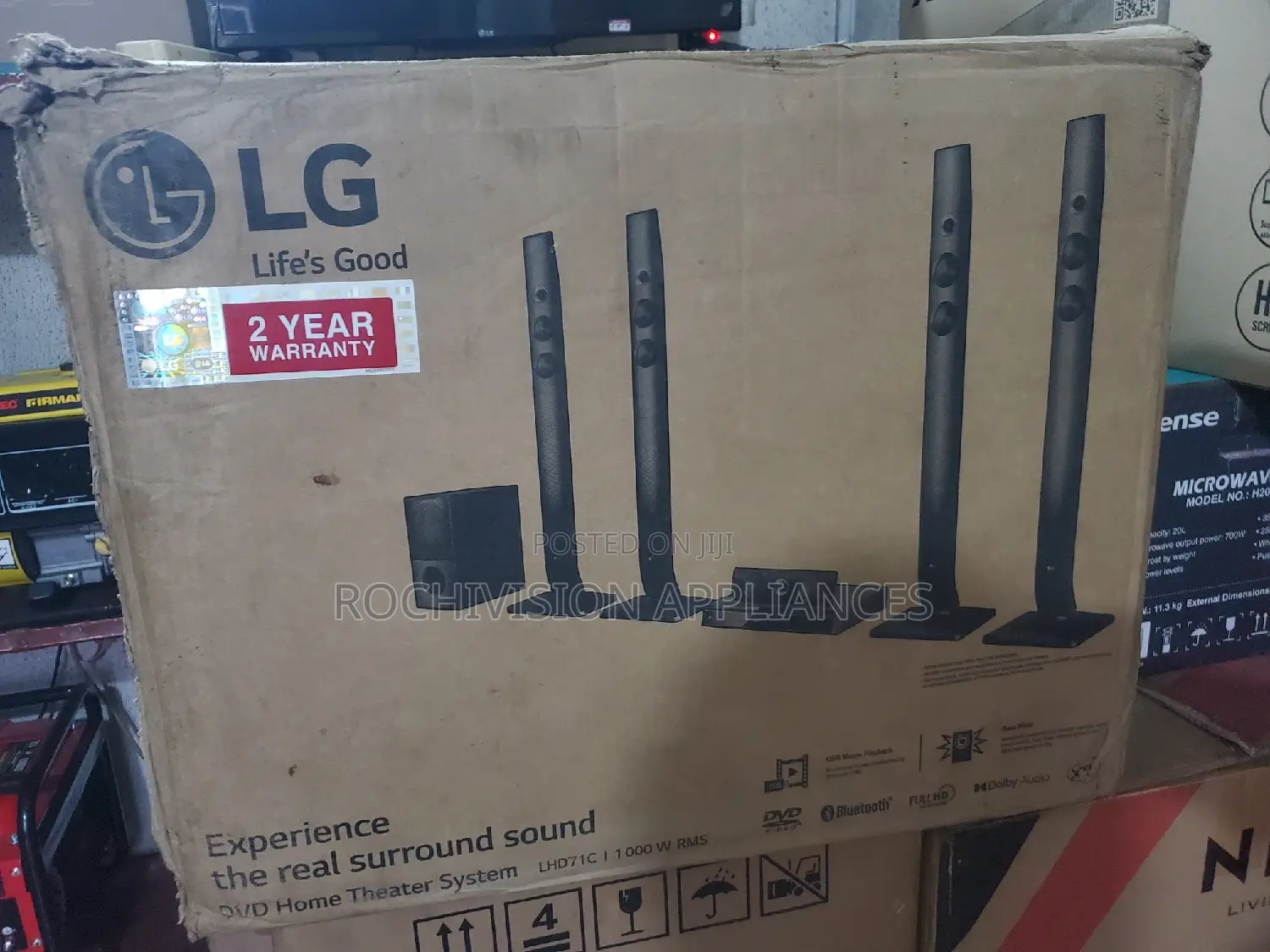 LG DVD Home Theater System LHD71C 1000watts Heavy-Duty Sound