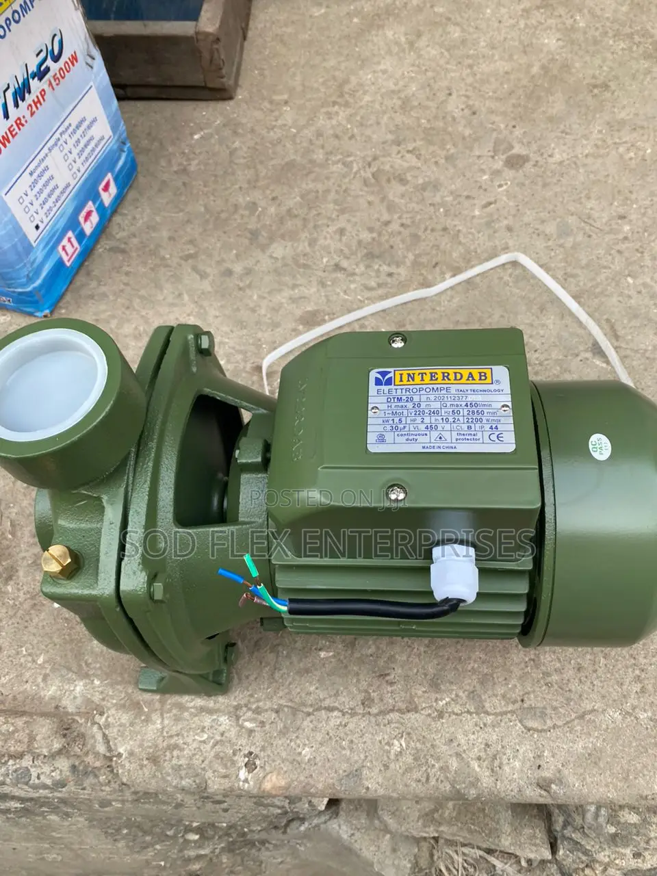 2hp Brand New Interdab Portable Surface Pump 100% Copper