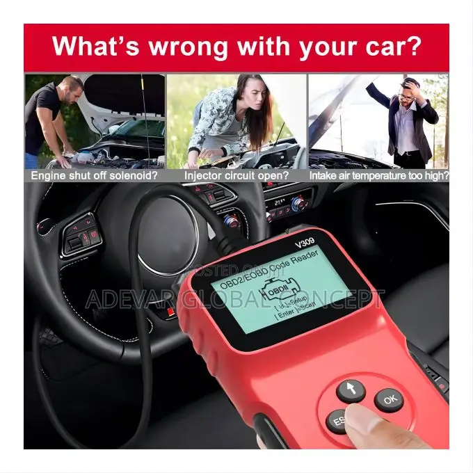 V309 Automotive Car Vehicle Obdii 2 Code Reader Car Scanner