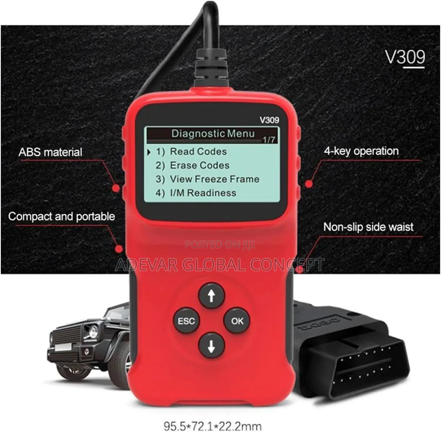 V309 Automotive Car Vehicle Obdii 2 Code Reader Car Scanner