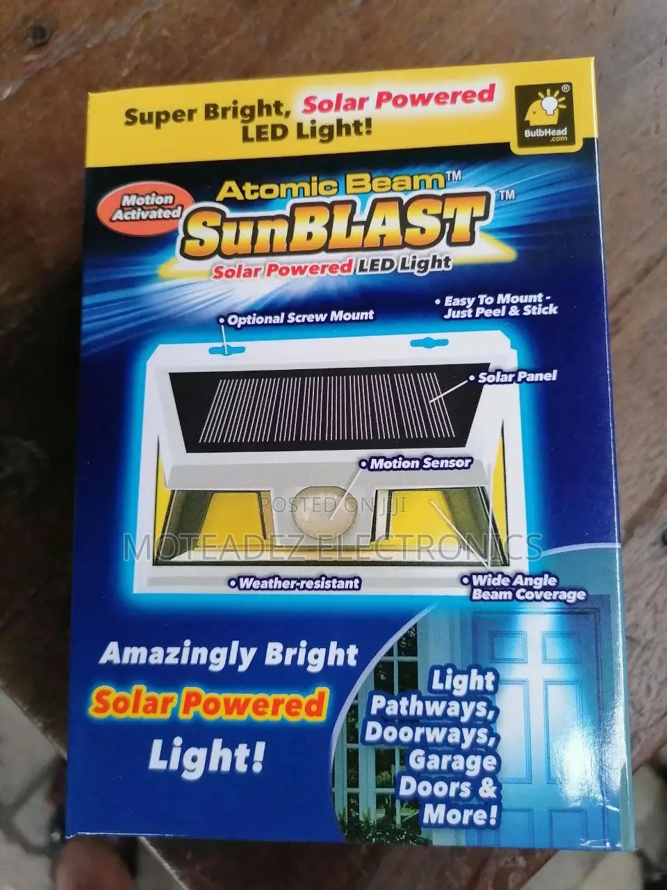 Atomic Beam Solar Power Motion Activated Security LED Light