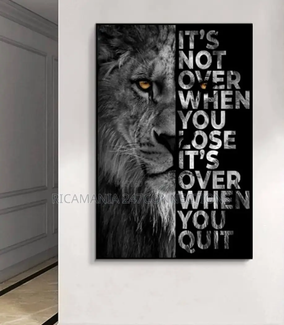 Lion Face Motivational Quote