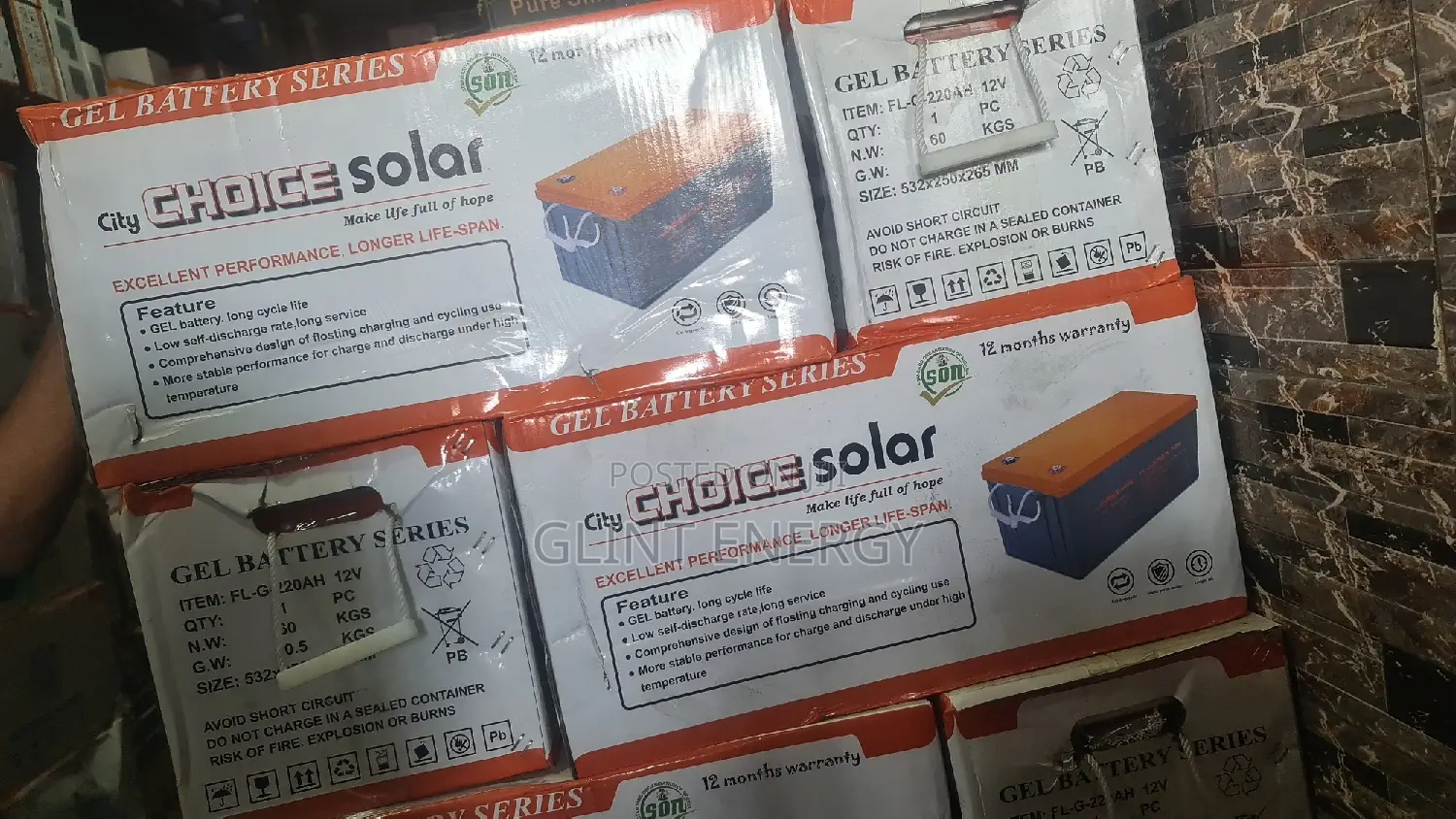 220ah 12v Choice Gel Battery