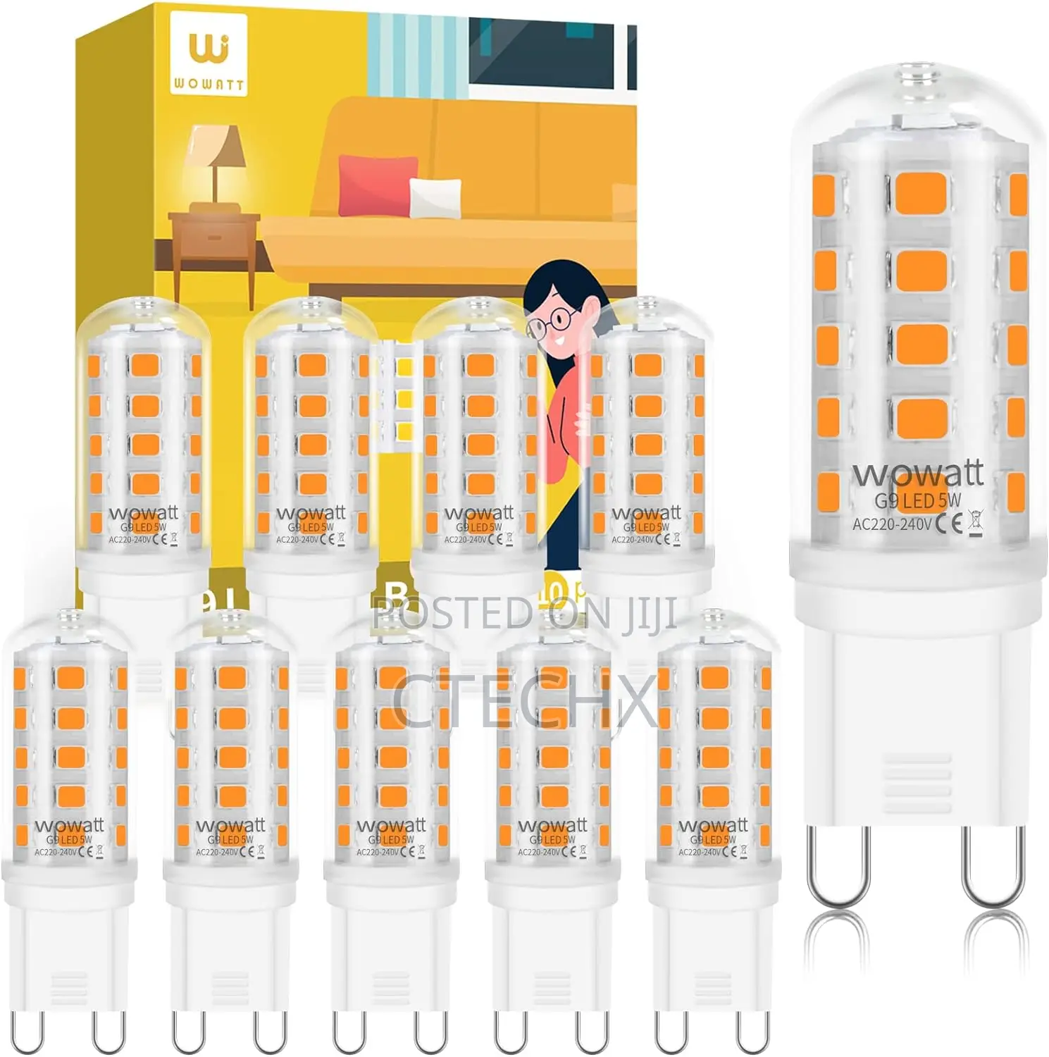 G9 LED Bulbs Dimmable Cool White 10 Pack
