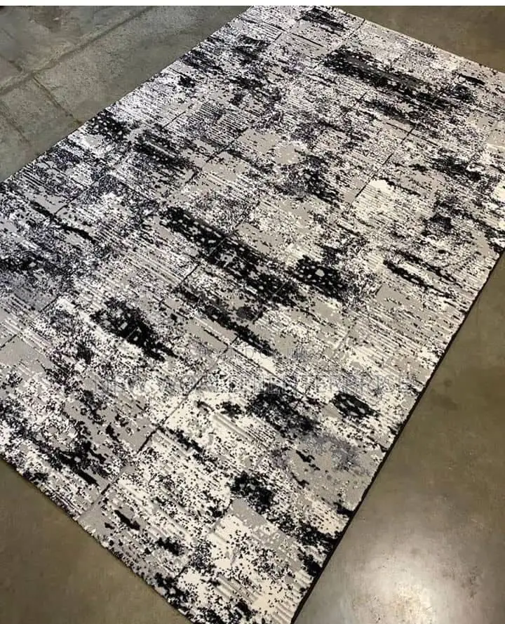 Modern Black Turkish Centre Rug