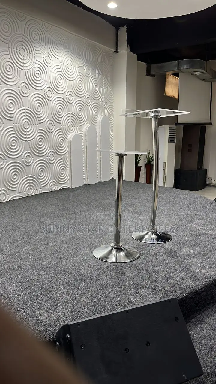 High Quality Single Pole Acrylic Pulpit for Church