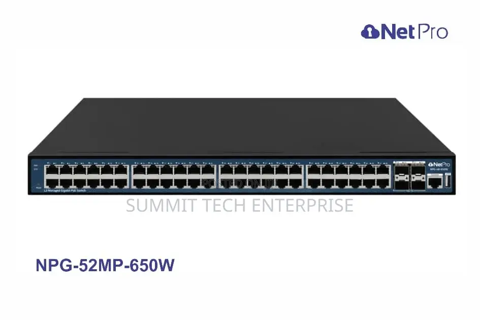 Netpro – NPG-52MP-400W 52-Port 10G L3 Managed Intelligent Et