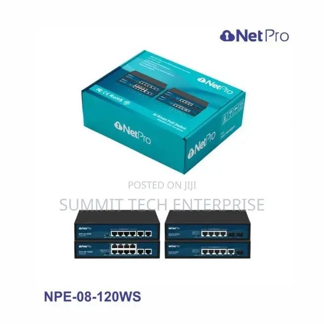 Netpro NPE-08-120WS 10port 10/100 Poe Unmanaged Switch