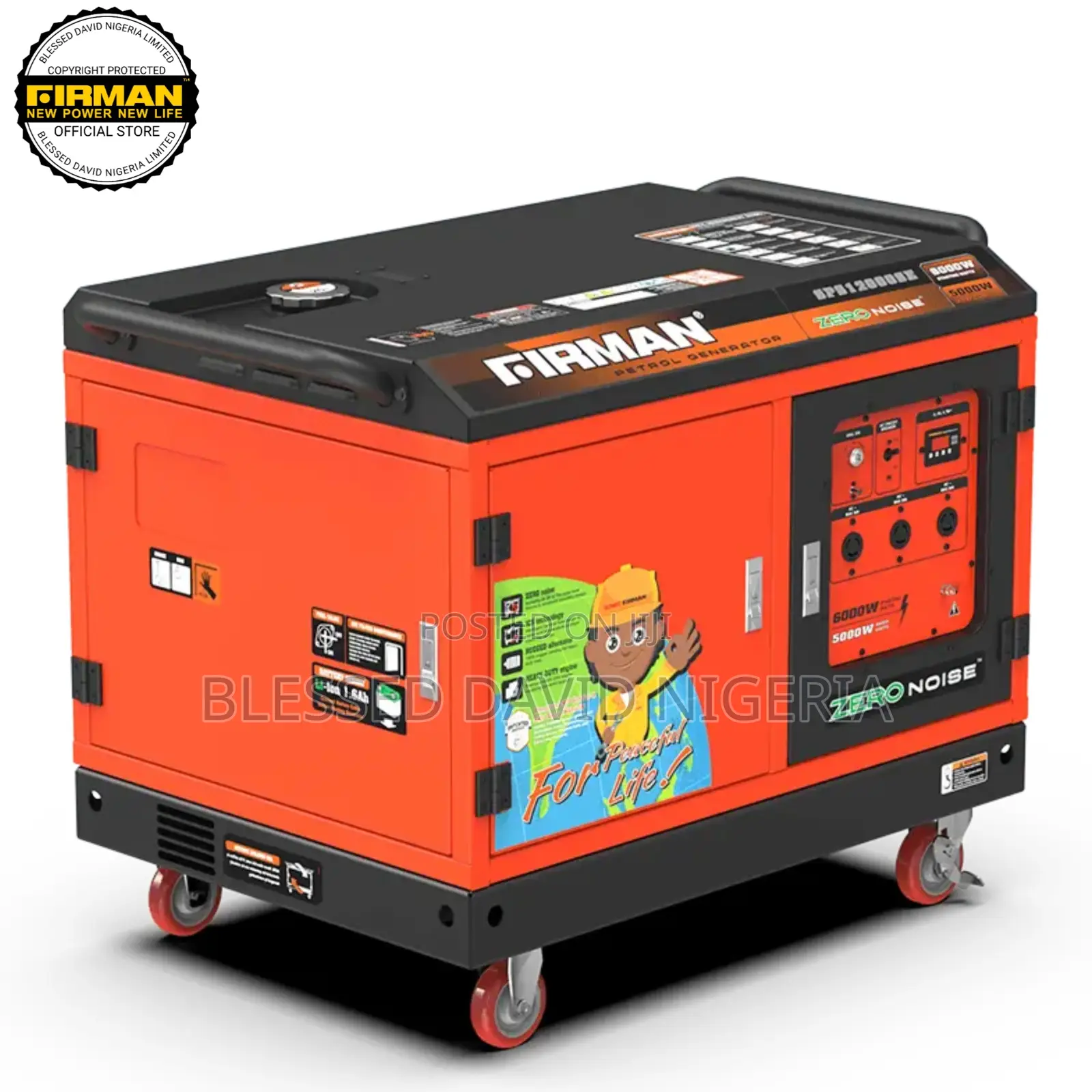 Firman SPS12000SE, 6.2kva Zero Noise Generator Remote Start