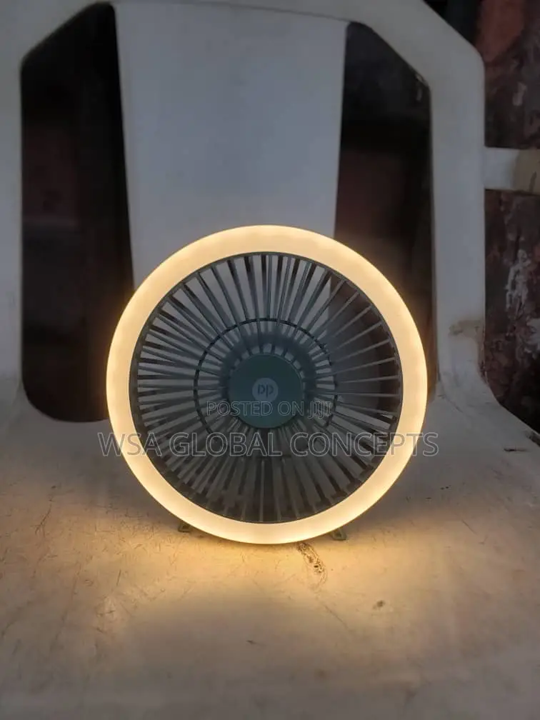 Portable Rechargeable Fan With Led Lights