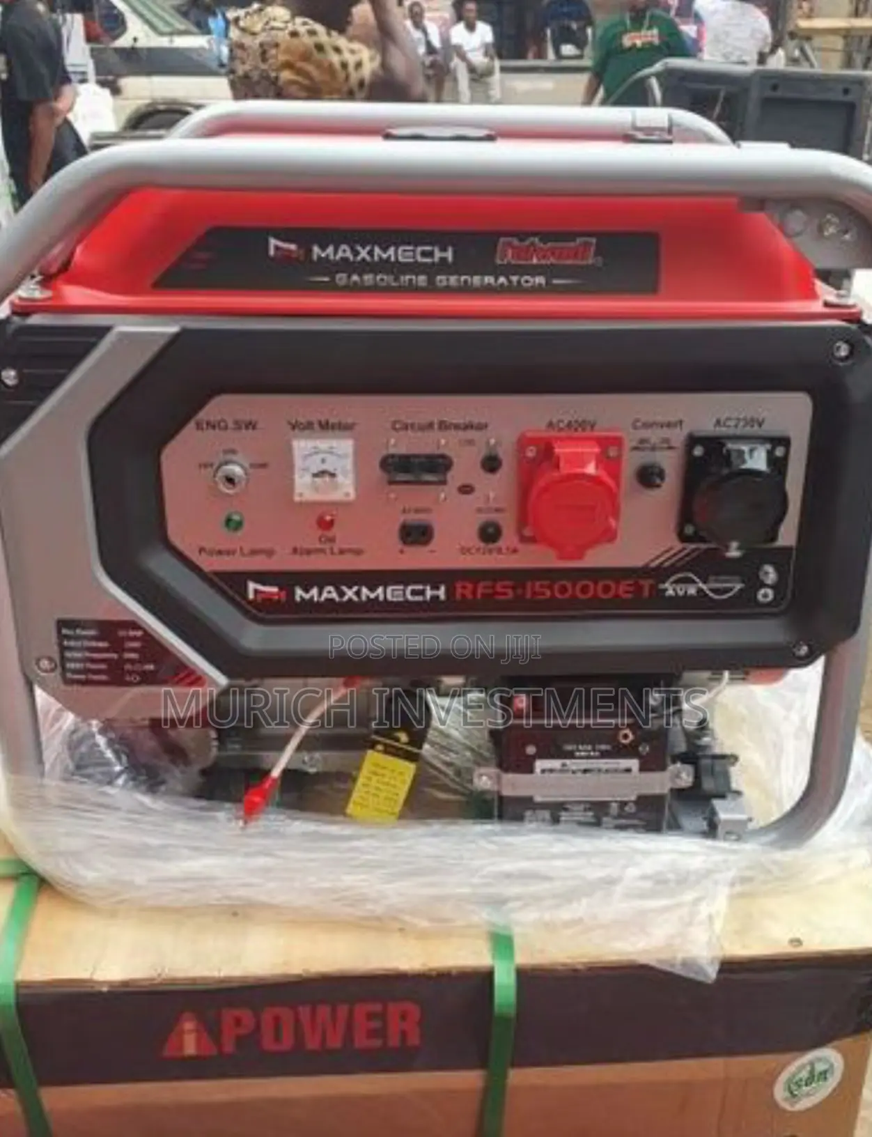 10KVA RS15000ET Maxmech 3 Phase 100% Copper Generator