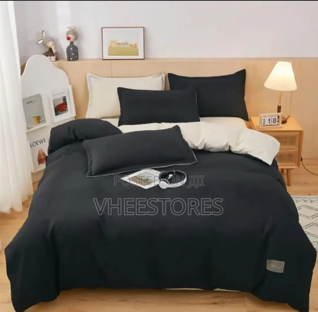 Black Duvet Set, Black Bedspread With Pillowcases