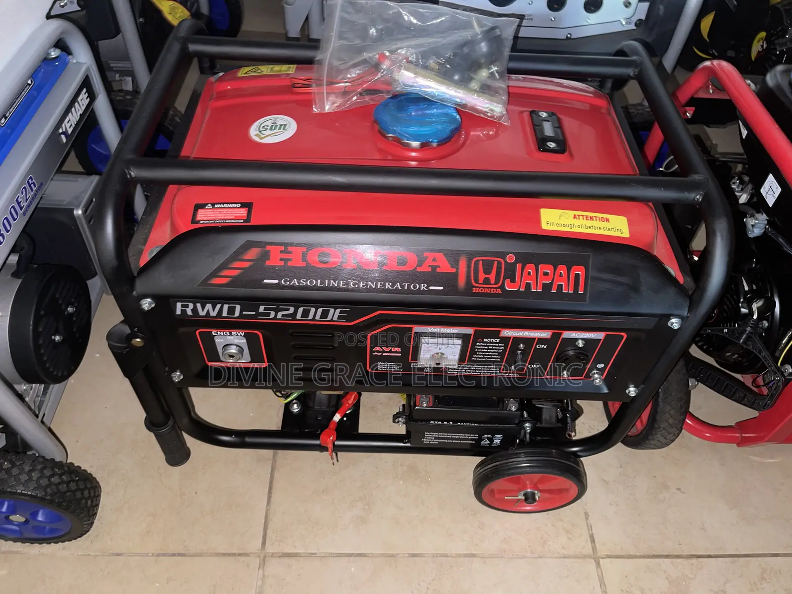 4.5kva Honda Made in Japan Petrol Generator