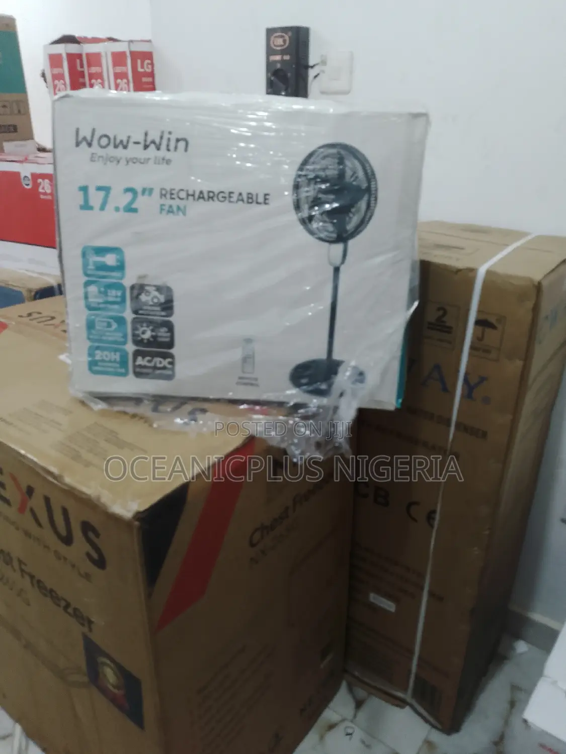 17.2 Inches Wow-Win Rechargeable Fan in Stock Now! 