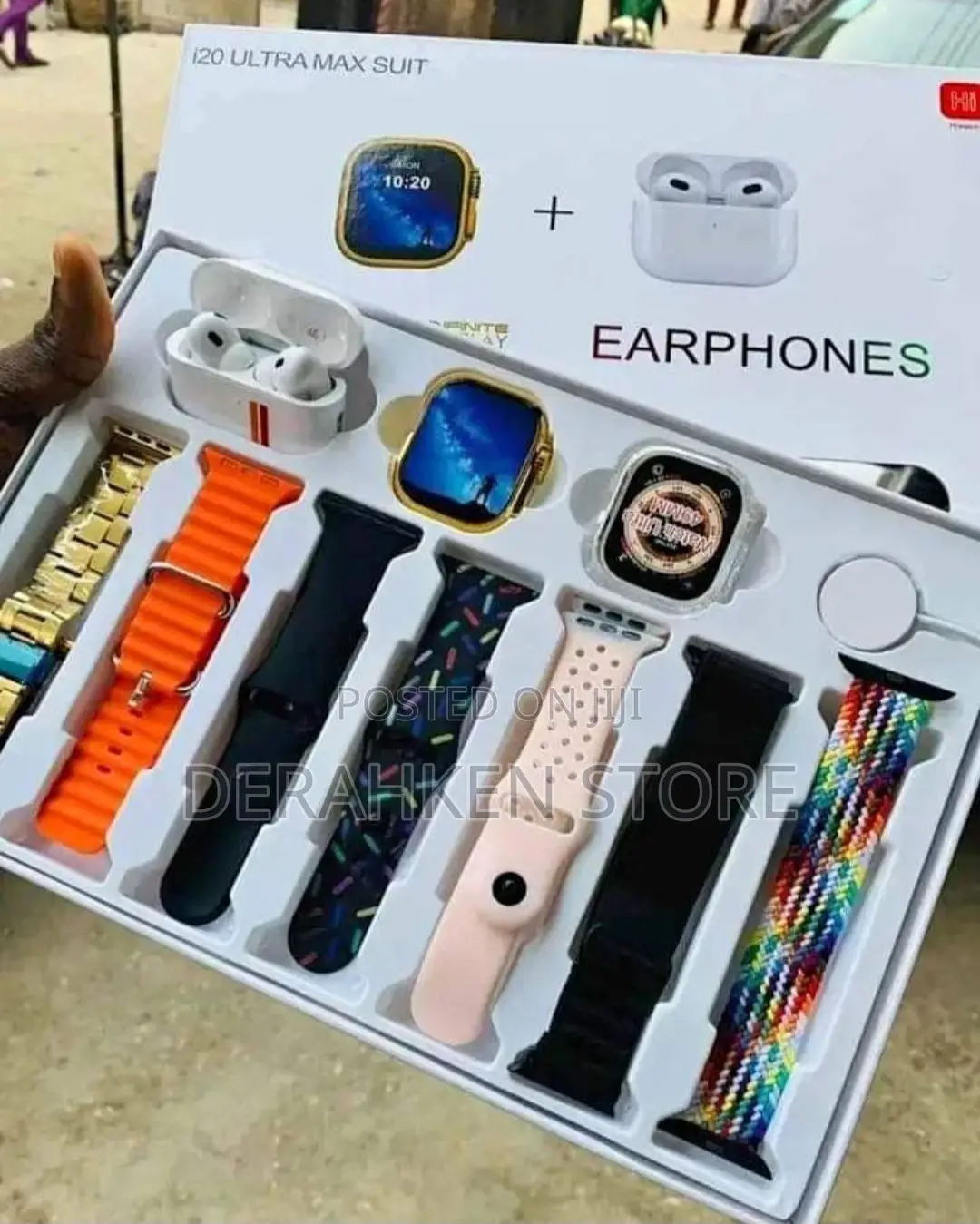 I20 Ultra Smart Watch With 10 Straps and Airpod Pro 2