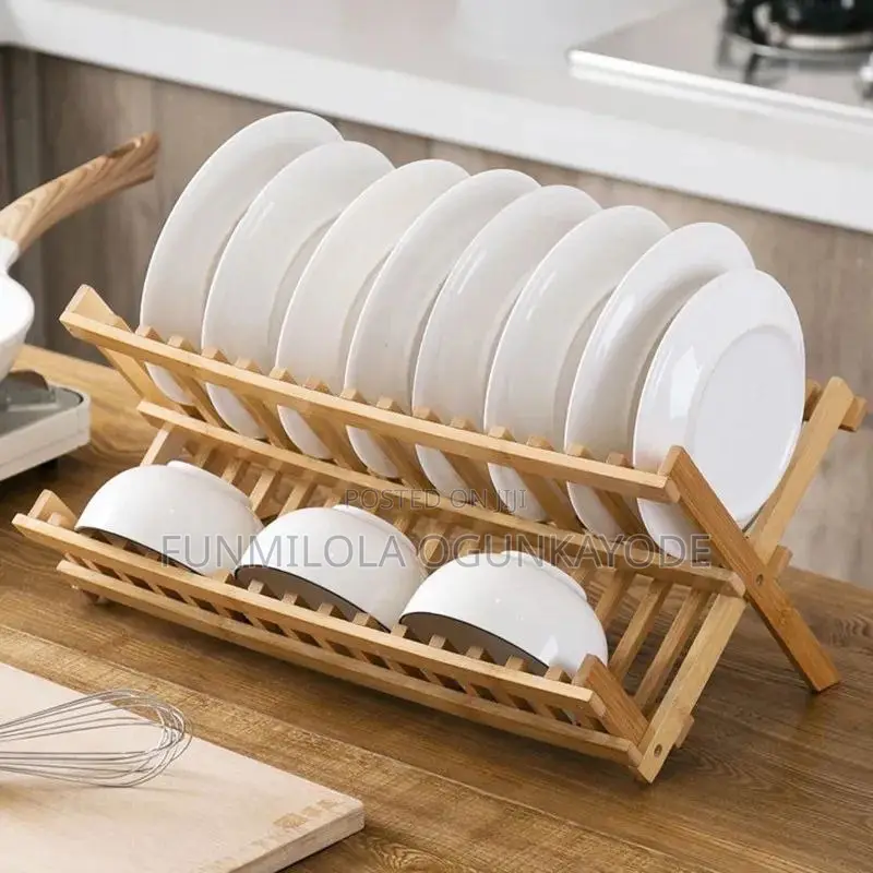 Foldable Bamboo Dish Rack