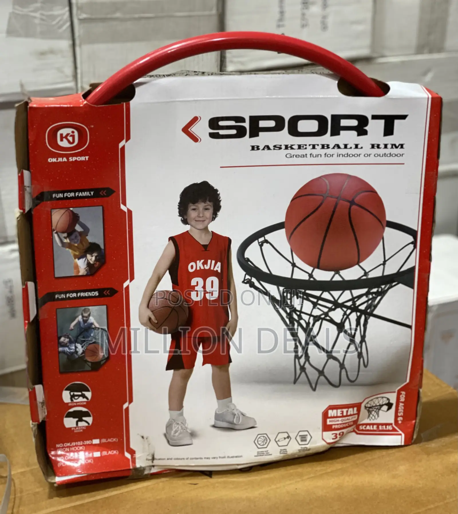 Kiddies Age 6+ Basketball Sport Rim