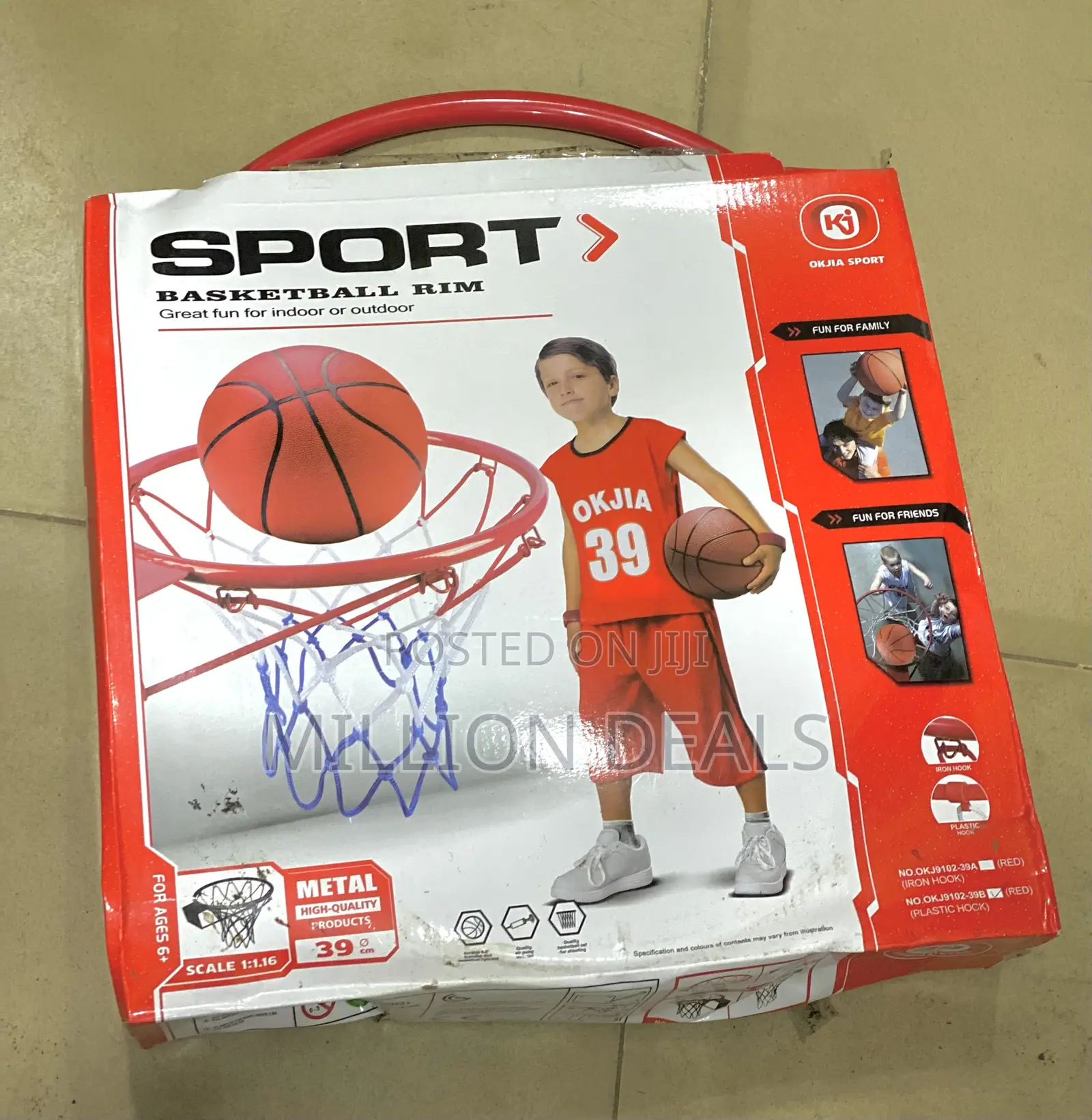 Kiddies Age 6+ Basketball Sport Rim