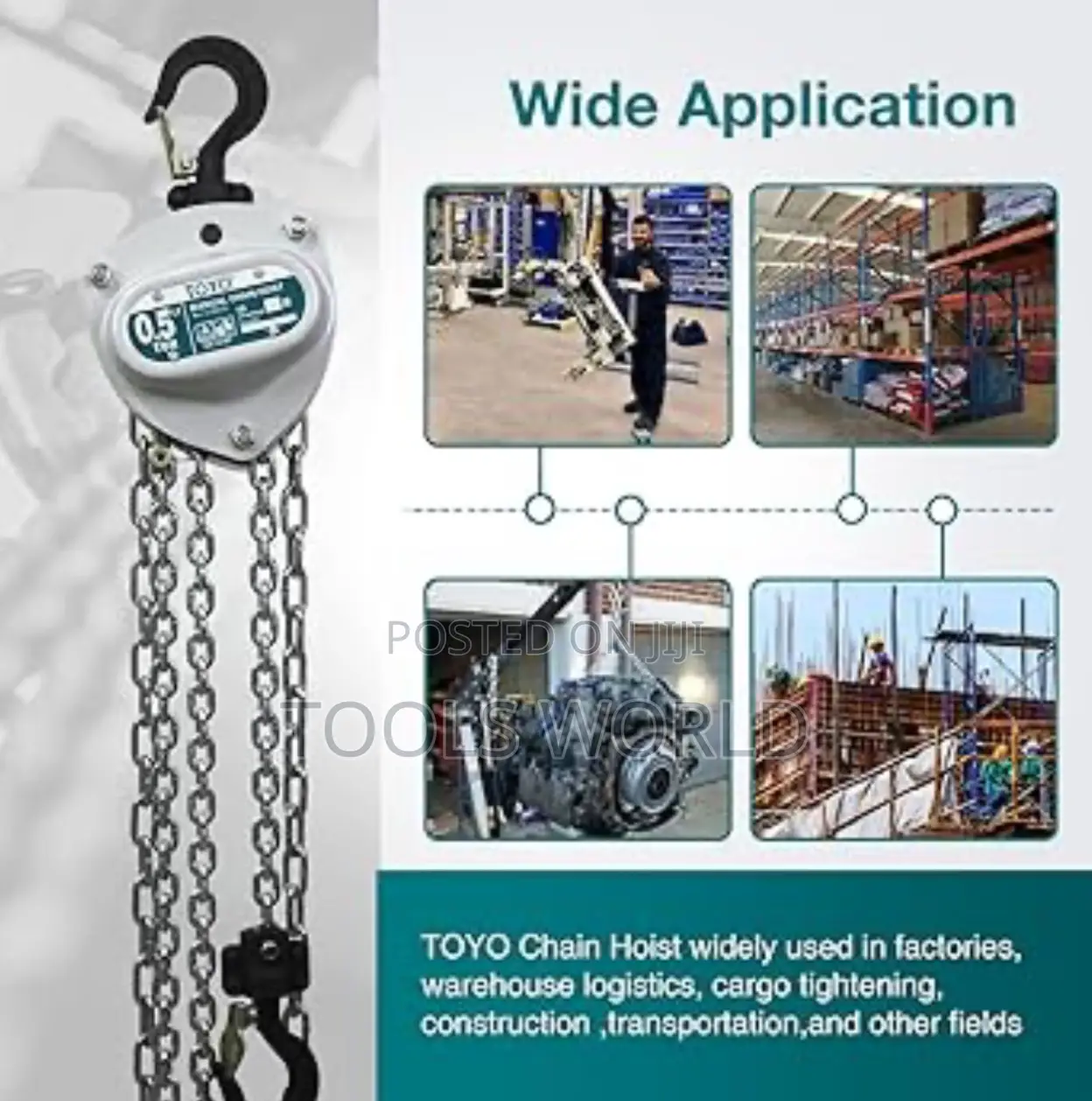 Toyo Manual Chain Block 2tons X 3meters