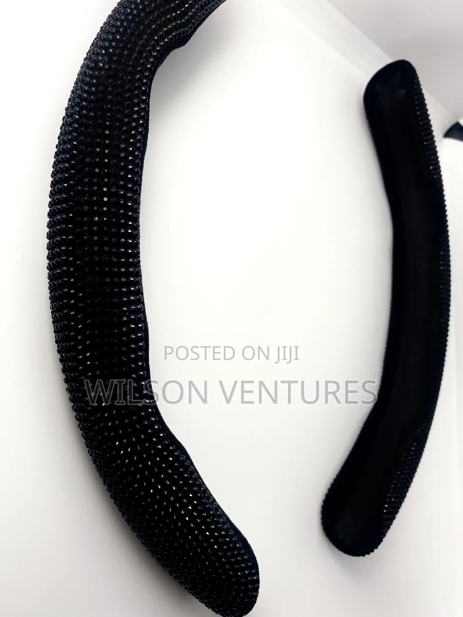 Black Diamond Encrusted Steering Wheel Grip for All Cars