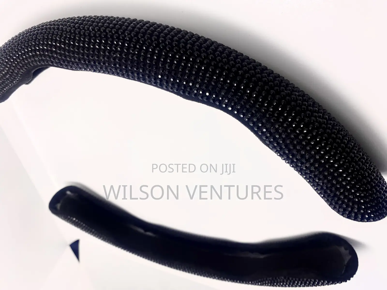 Black Diamond Encrusted Steering Wheel Grip for All Cars