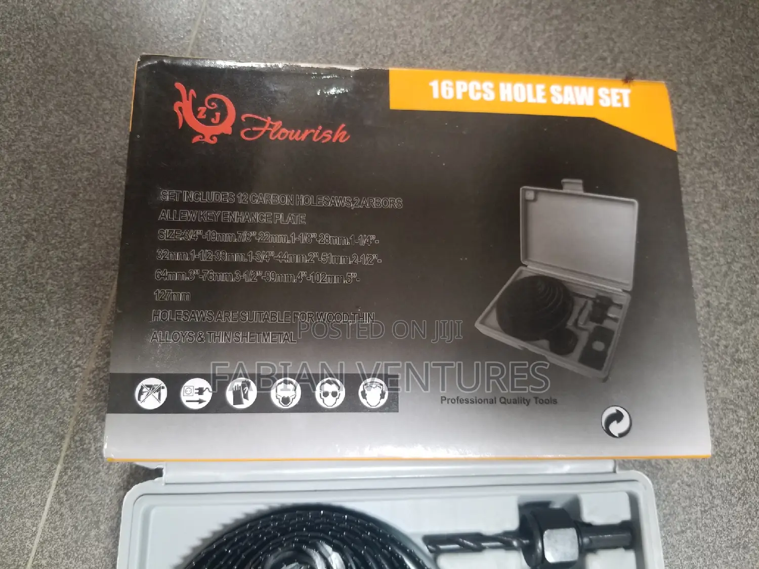 16pcs Hole Saw Set 19-127mm (3/4" - 5") Drill Bit