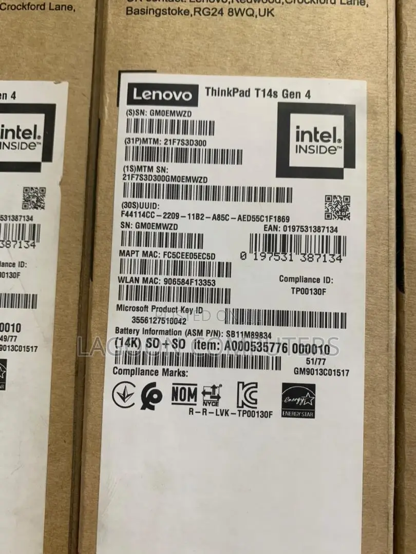 New Laptop Lenovo ThinkPad T14 G3 16GB Intel Core i7 SSD 512GB