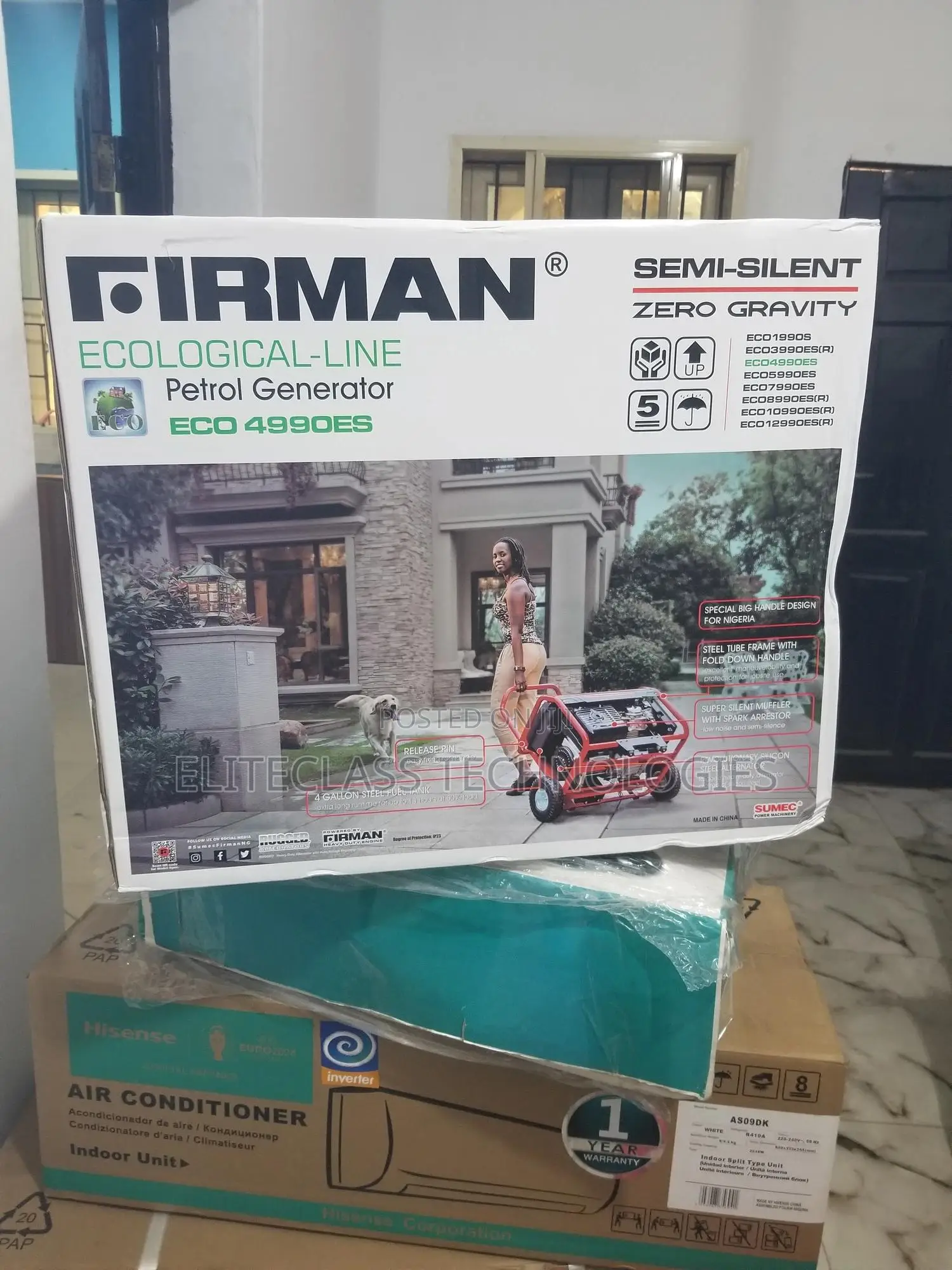 Sound and Affordable Sumec Firman Generator ECO 4990ES.