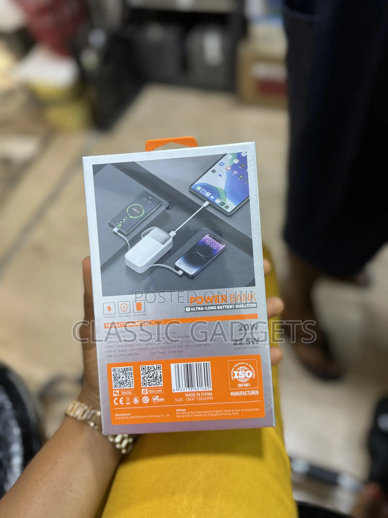 LDNIO PQ30 30000mah USB-C Fast Charging Power Banks