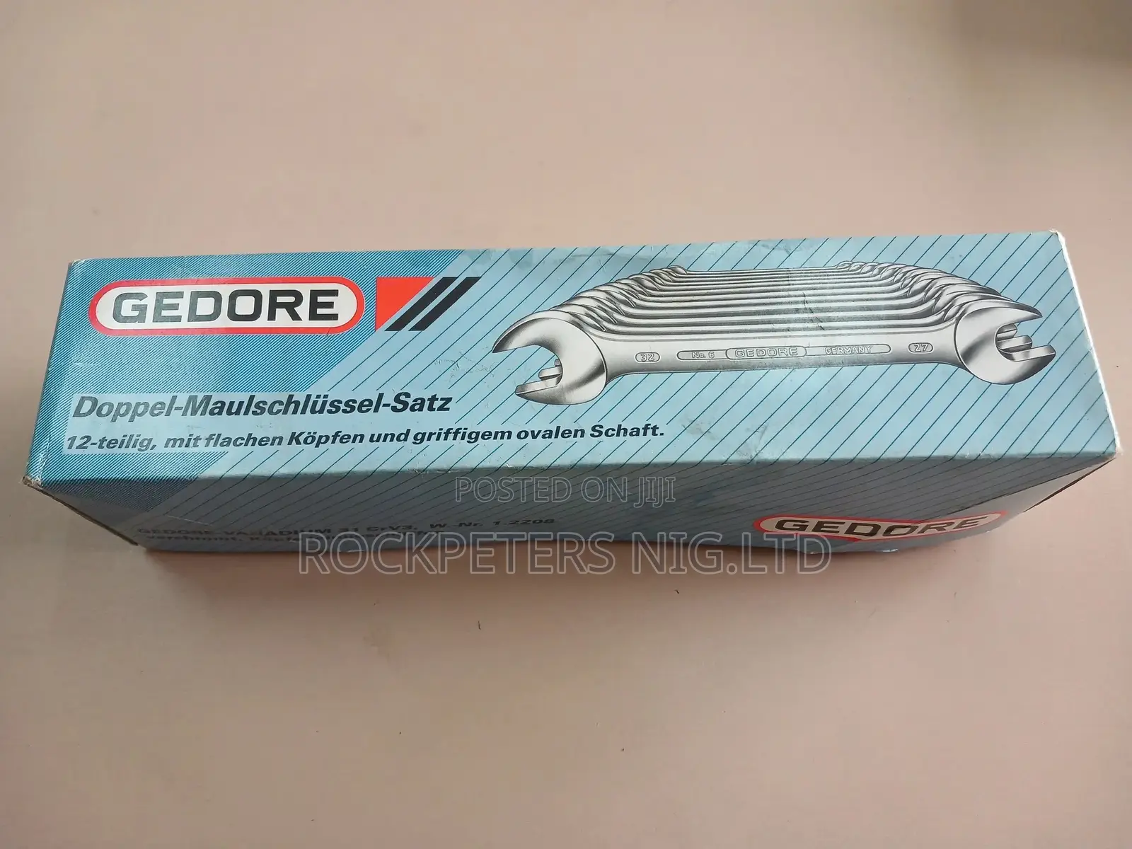 Gedore 6-12a 12pc Double Open Ended Spaner 1⁄4"x 5/16" -1 1/16"-1 1⁄8"